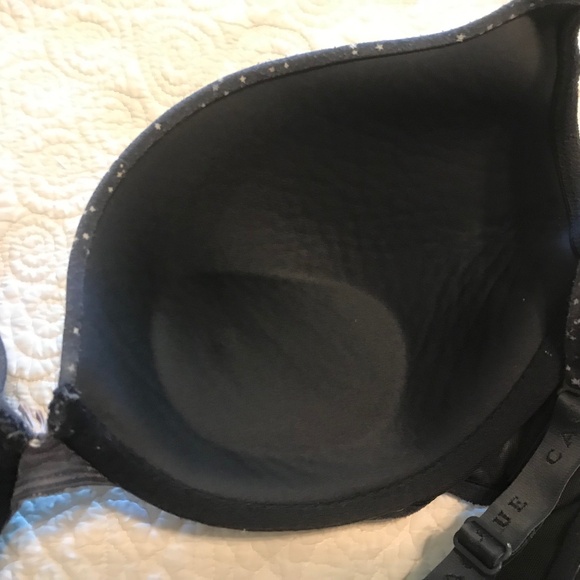 Cacique cotton boost plunge blue bra with universe / stars pattern (44B) - Picture 6 of 10